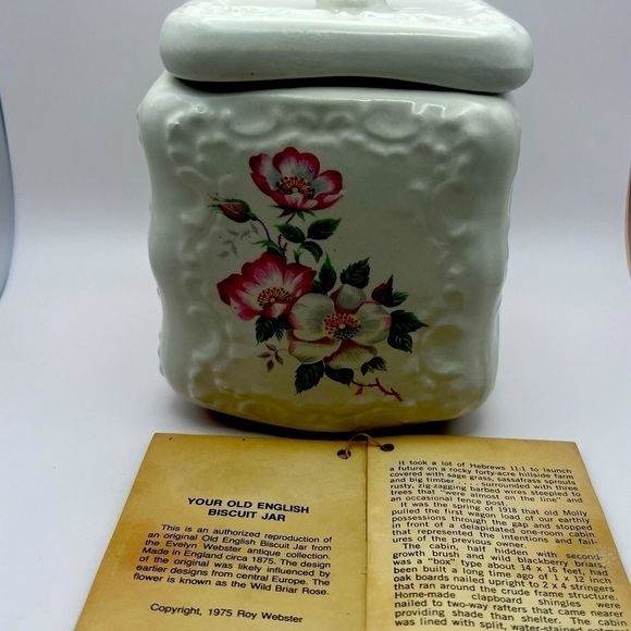 Old English Biscuit Jar - Vintage - 1975 - Picture 1 of 11